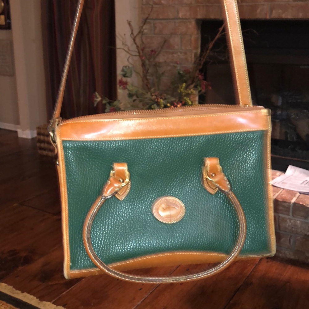 1980 Vintage Dooney and Bourke Green Purse Bag